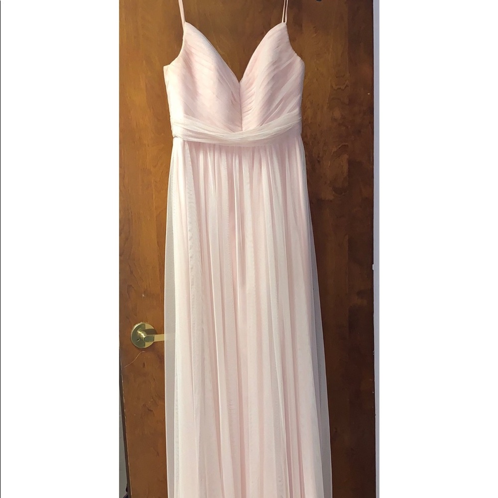 Amsale Riley Bridesmaids Dress in Blush
